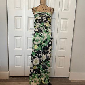 NWT Anthropologie 2-Piece Floral Wide Leg Pants Set
